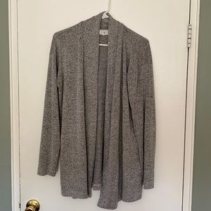 Lou & Grey Flowy Gray Open Cardigan